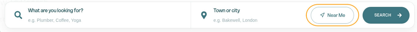 Use Near Me search on Town Connect platform