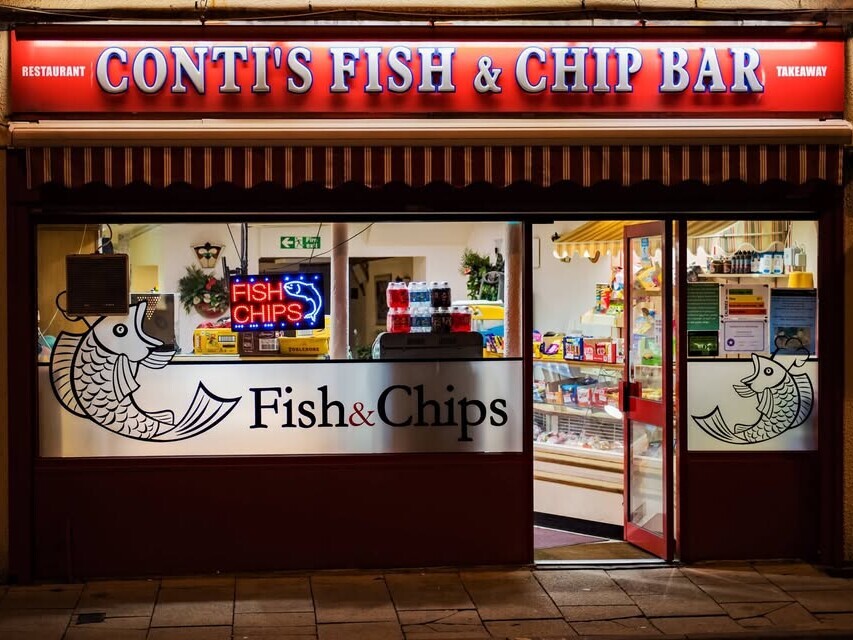 Conti’s Fish & Chip Bar in Tonypandy Conti’s Fish & Chip Bar in Tonypandy